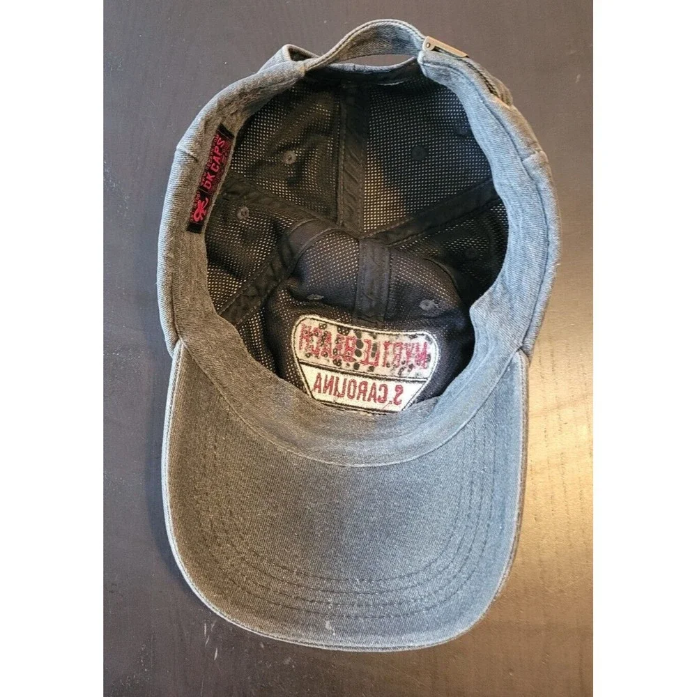 MYRTLE BEACH South Carolina hat Shark Gray Adjustable Strap Cap Fishing Beach Lf - Picture 4 of 6